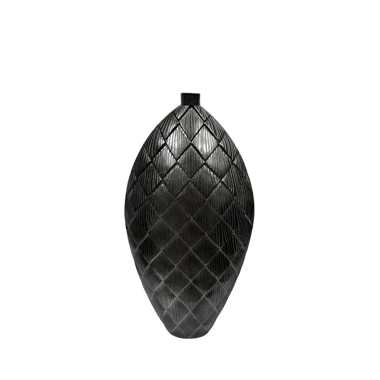 51cm Gunmetal Grey Polyresin Vase