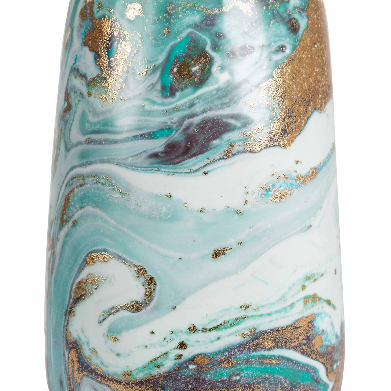 30cm Blue White Gold Abstract Ceramic Vase