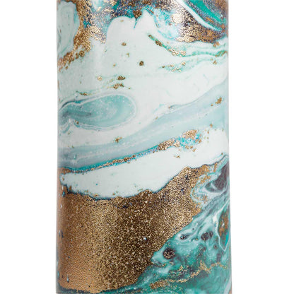 30.5cm Blue White Gold Abstract Ceramic Vase