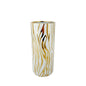 24.6cm White and Gold Ceramic Vase