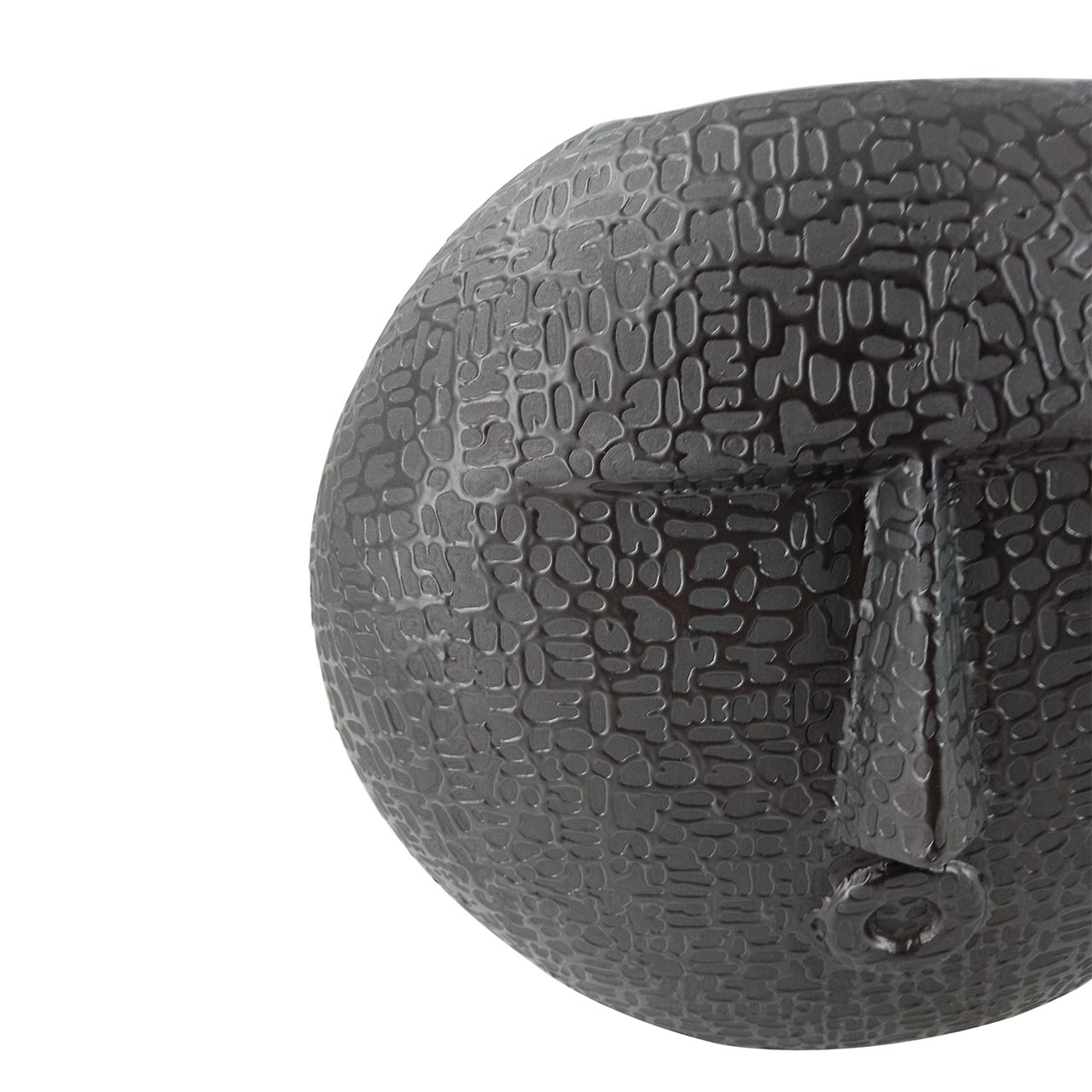 21.2cm Black Textured Round Face Ceramic Vase