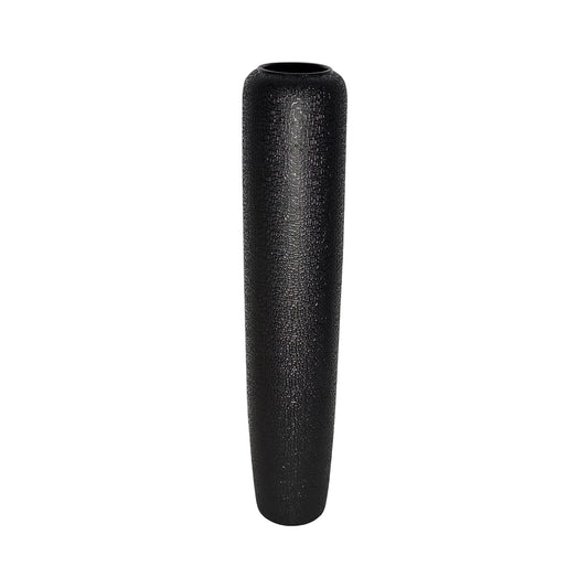 90.5cm Black Textured Ceramic Floor Vase