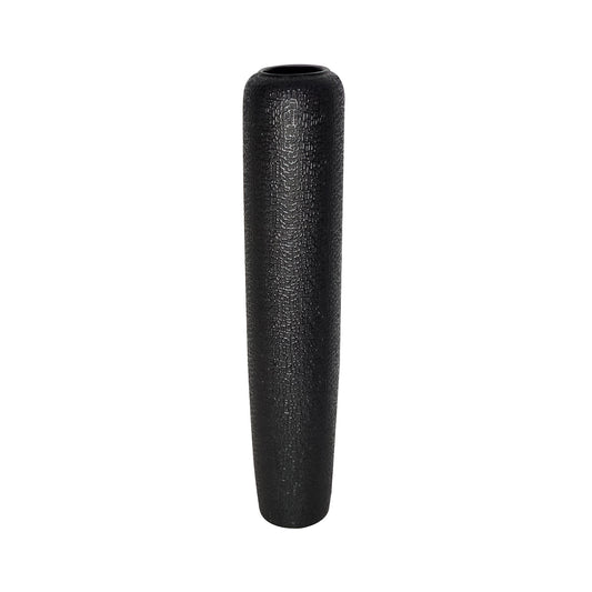 75.5cm Black Textured Ceramic Floor Vase