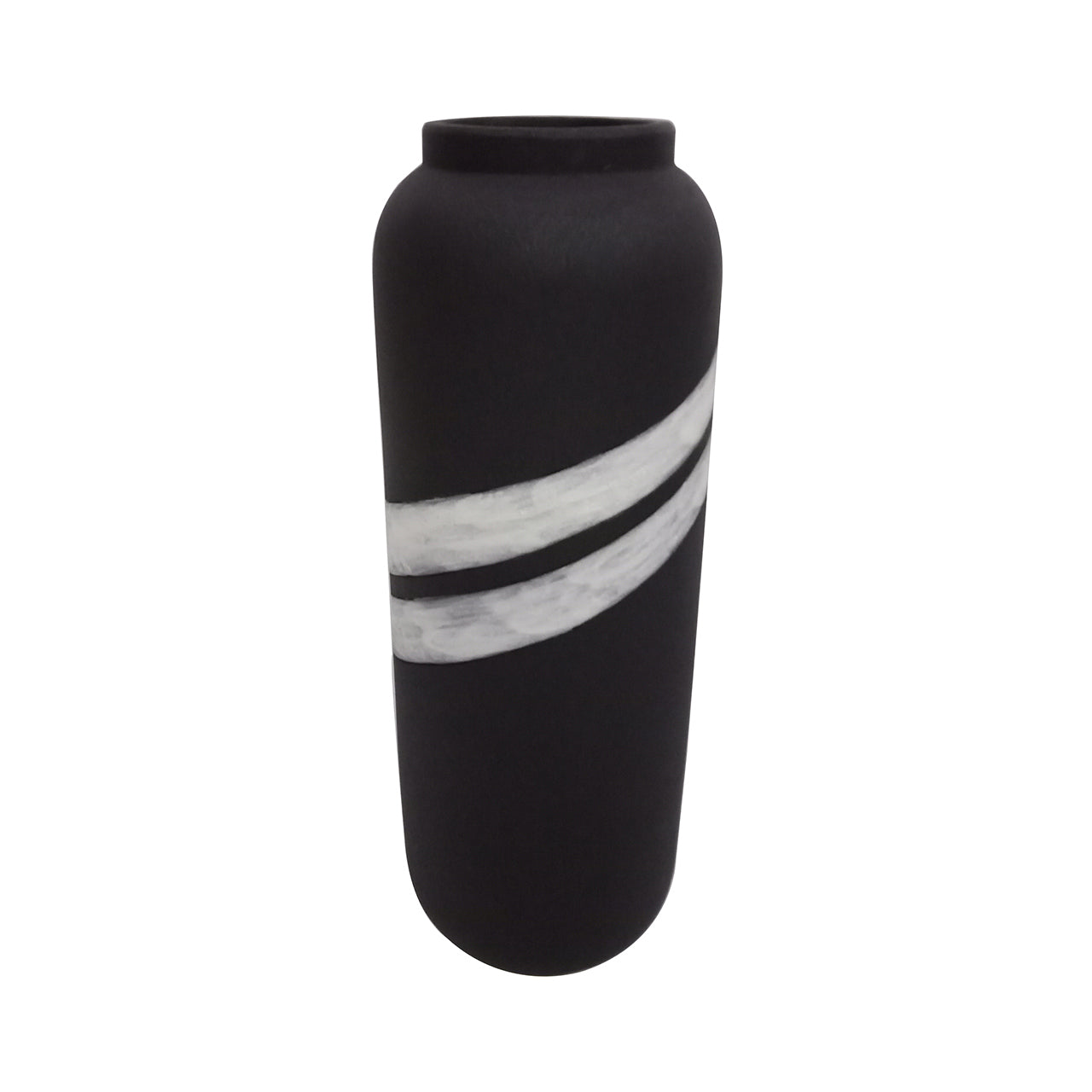 39cm Black and White Ceramic Vase