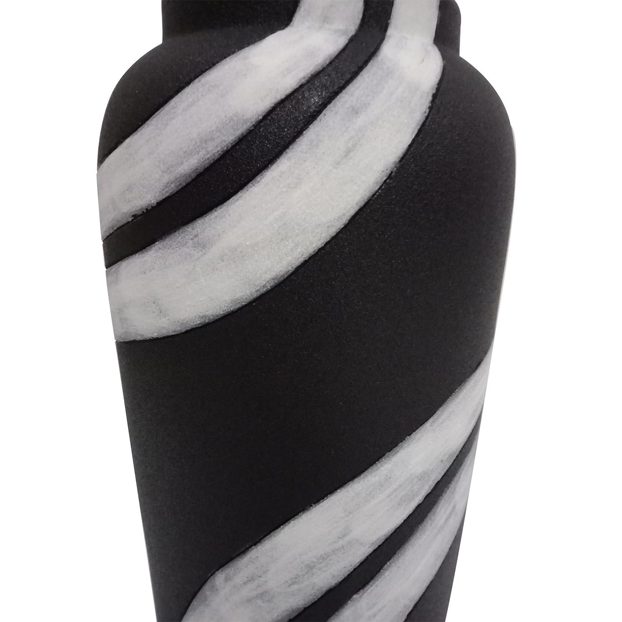 29.5cm Black and White Ceramic Vase