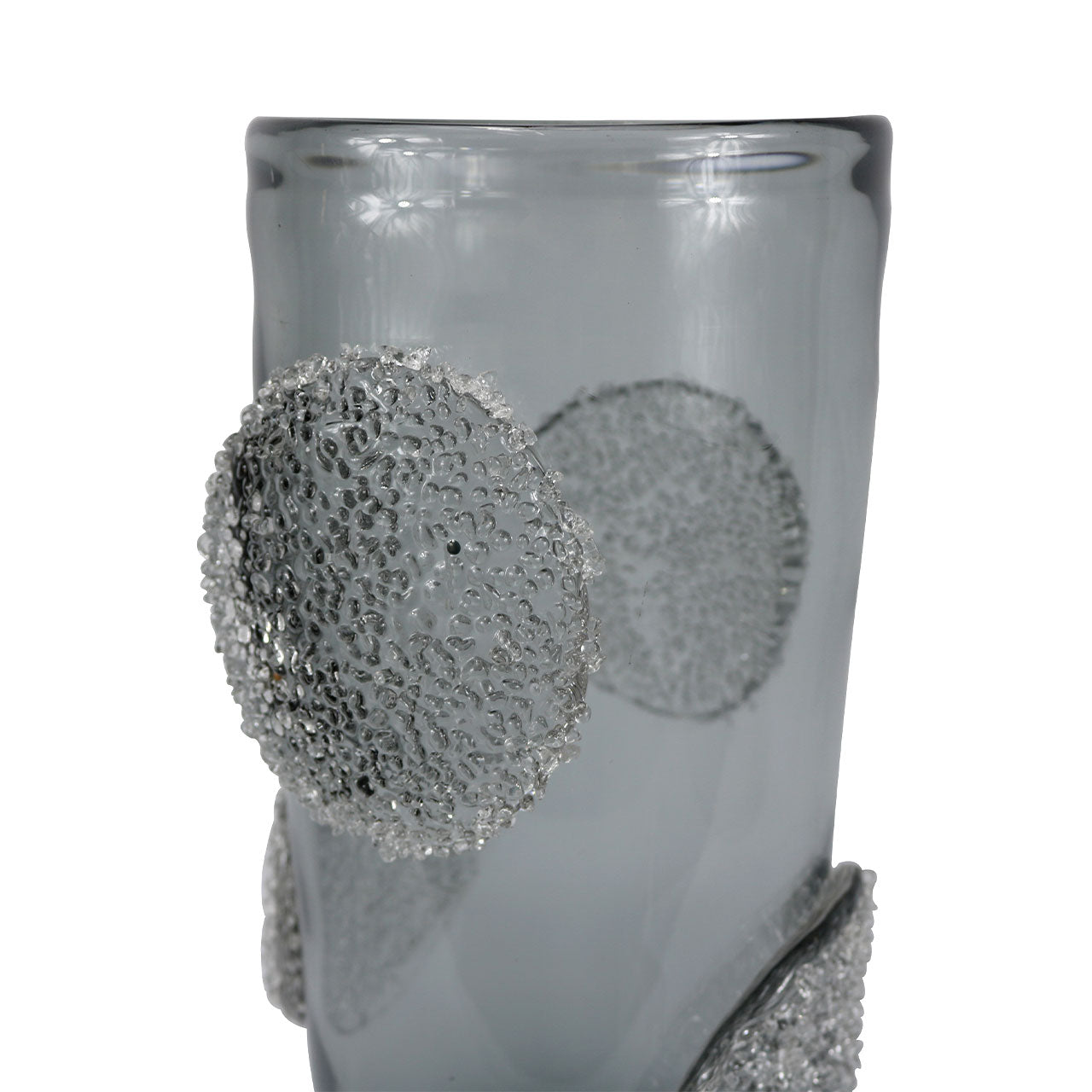 38.5cm Smoke Grey Forest Glass Handmade Vase