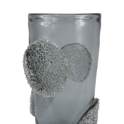 38.5cm Smoke Grey Forest Glass Handmade Vase