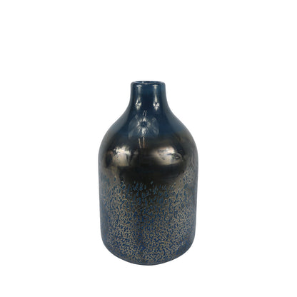 31cm Dark Blue Handmade Decorative Glass Bud Vase