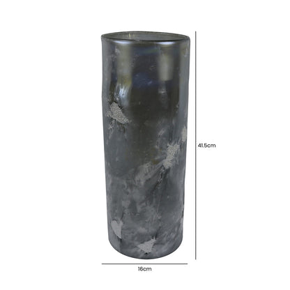 41.5cm Grey Handmade Glass Vase