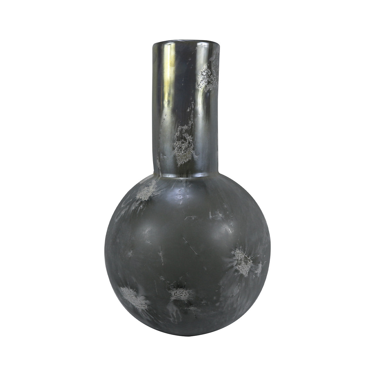 49cm Grey Handmade Glass Vase