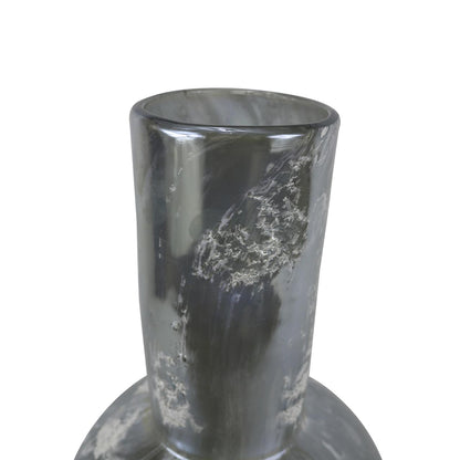 49cm Grey Handmade Glass Vase