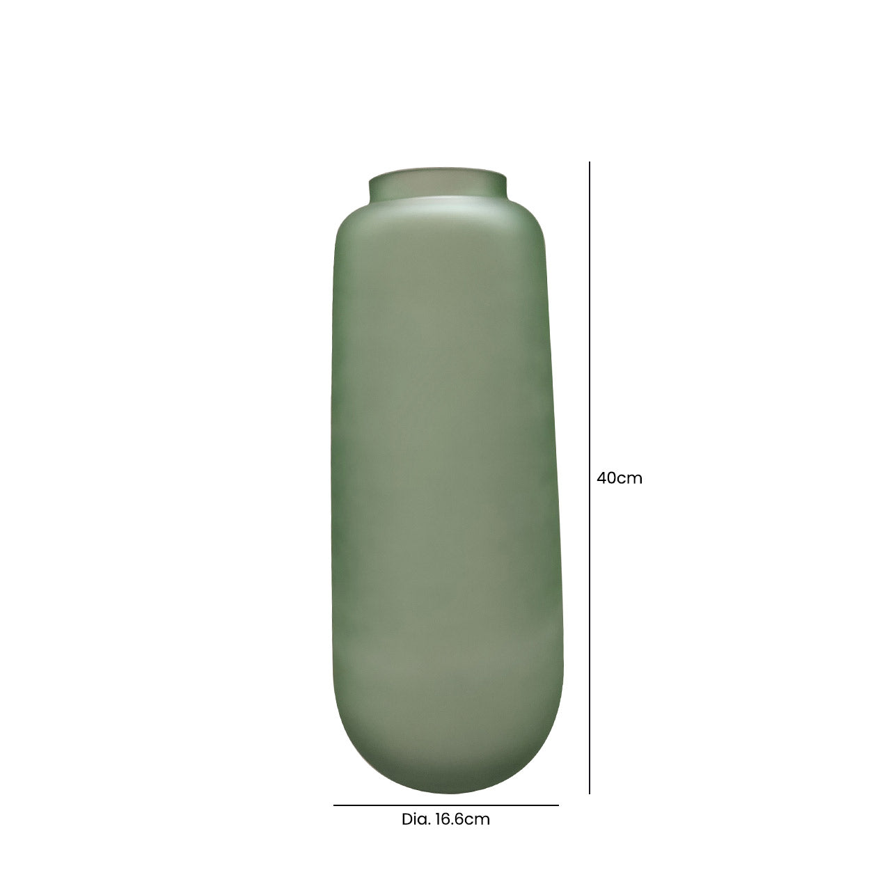 40cm Mint Green Glass Vase