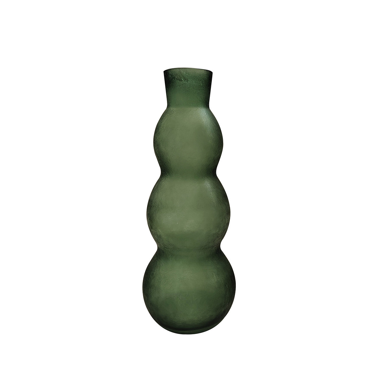 40cm Cracked Green Frost Bubble Shape Glass Vase