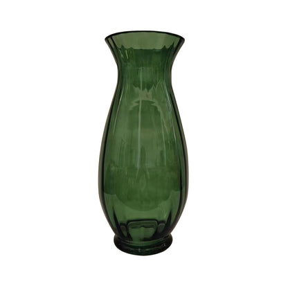 40cm Green Ridges Design Glass Vase