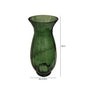 30cm Green Ridges Design Glass Vase