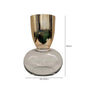 29.5cm Gold & Clear Round Base Glass Vase