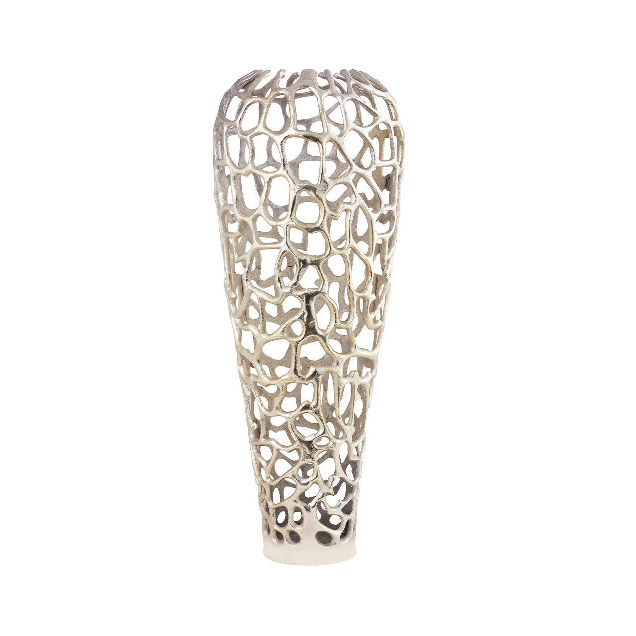 83cm Coral  Metal Vase Light Gold
