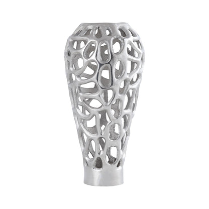 31cm Coral Metal Vase Nickel