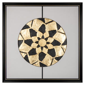 Wall art Sun black/gold