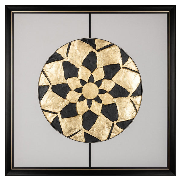 Wall art Sun black/gold