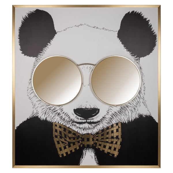 Wall art Panda black/gold