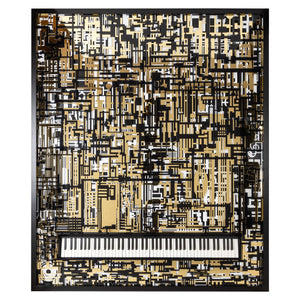 Wall art Wibi black/gold
