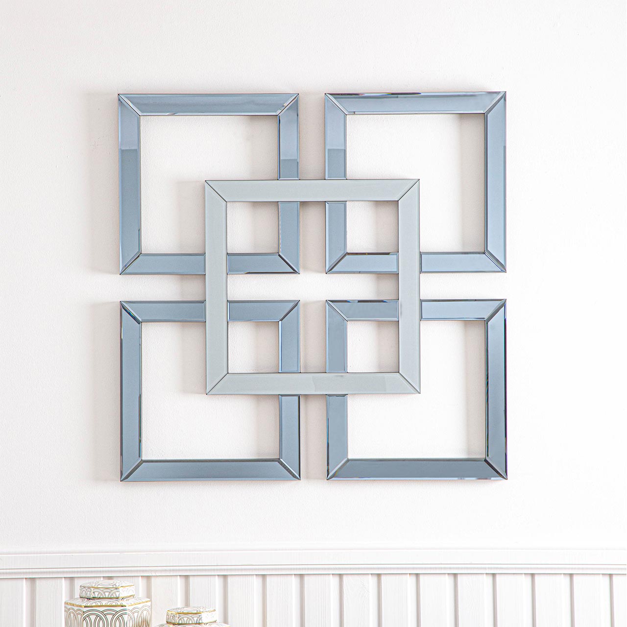 90x90 Smoked And Silver Glass