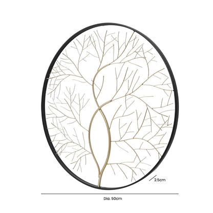 50cm Black and Gold Tree Wall Decoration