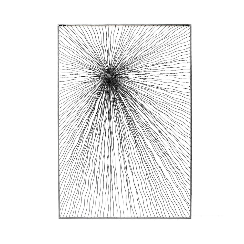 120cm Grey Gunmetal Metal Wall Decoration