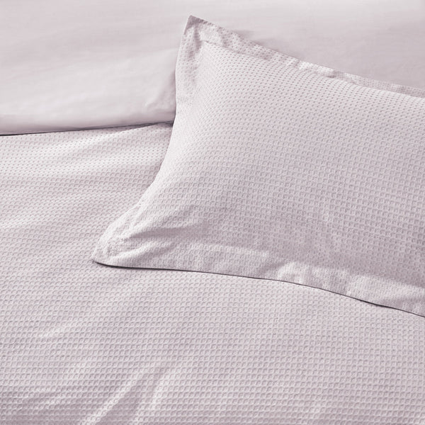Waffle Super King Size Duvet Set Blush - Riva