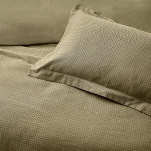 Waffle Single Duvet Set Olive - Riva