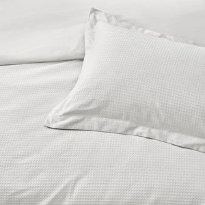 Waffle King Size Duvet Set White - Riva
