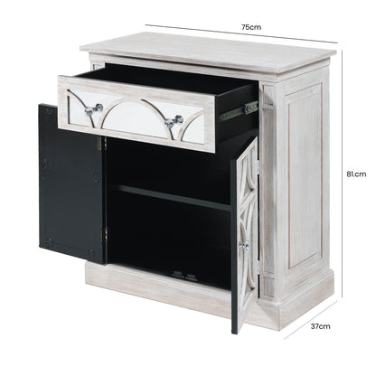 Torino 1 Drawer 2 Door Cabinet Natural