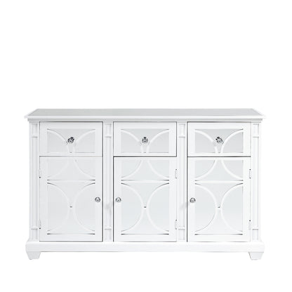 Torino 3 Drawer 3 Door Sideboard White Mirror Top