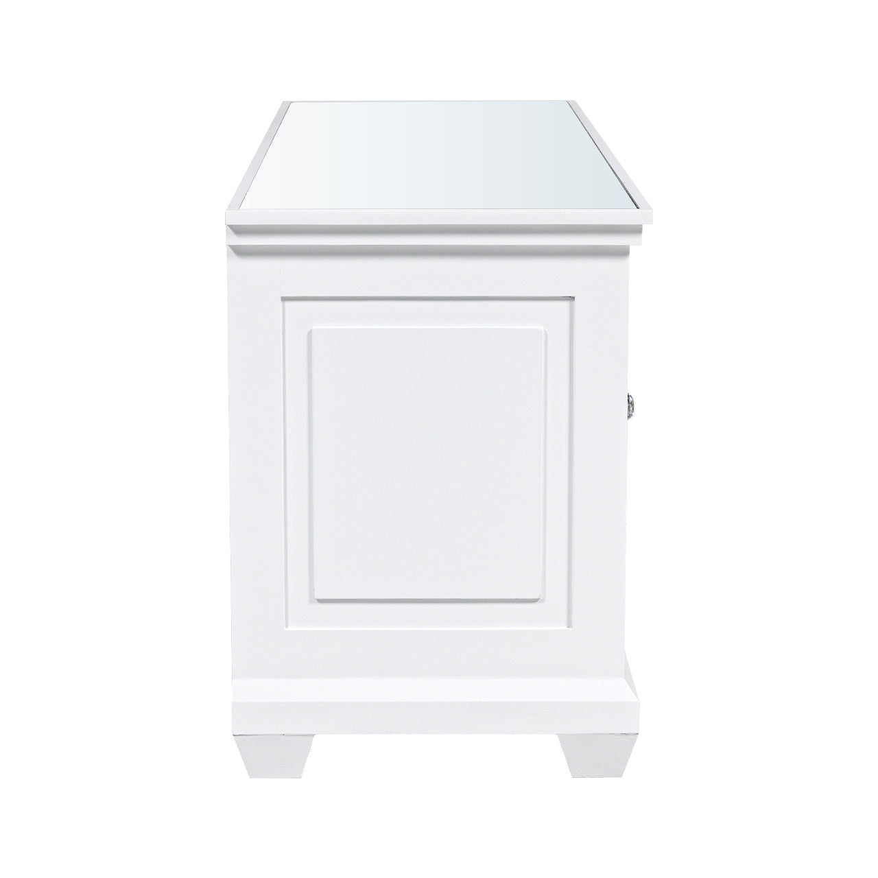 Torino 4 Drawer Entertainment Unit White Mirror Top