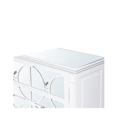 Torino 3 Drawer Chest White Mirror Top