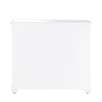 Torino 3 Drawer Chest White Mirror Top