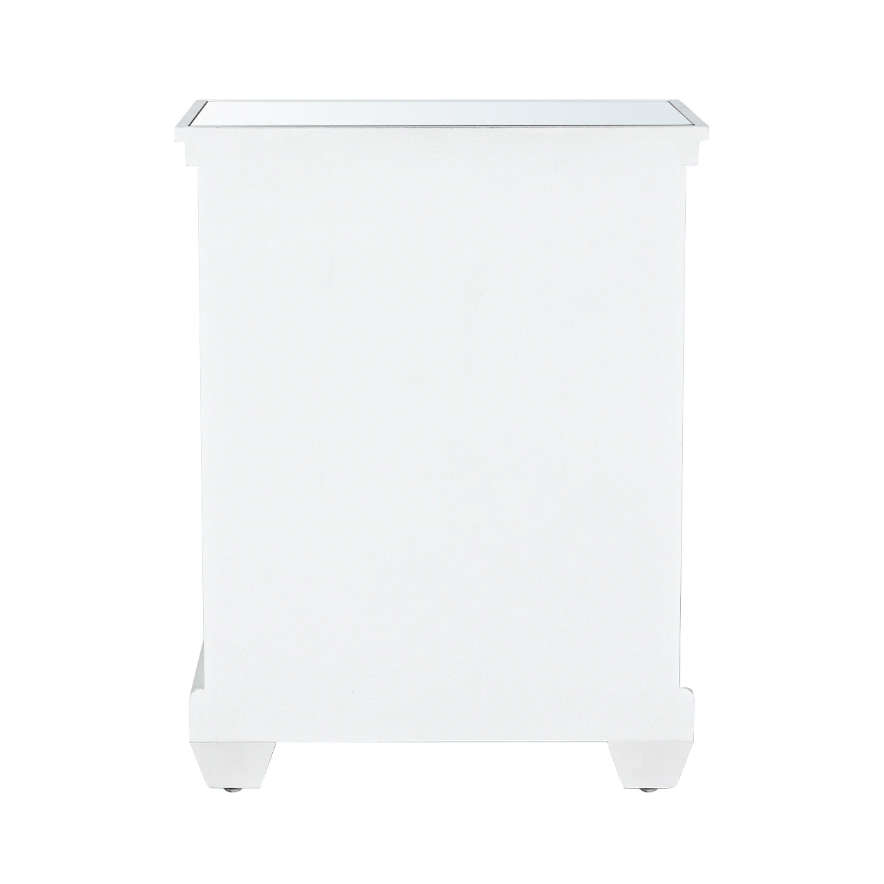 Torino 2 Drawer Bedside Cabinet White Mirror Top