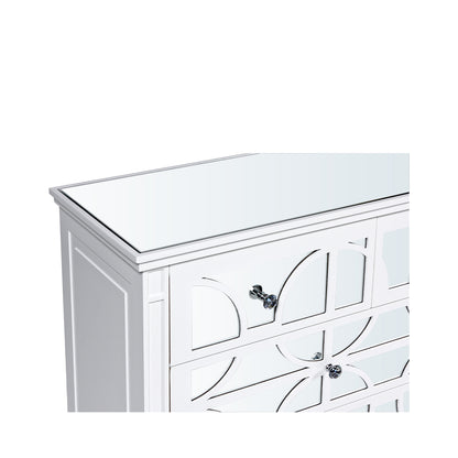 Torino 7 Drawer Chest White Mirror Top