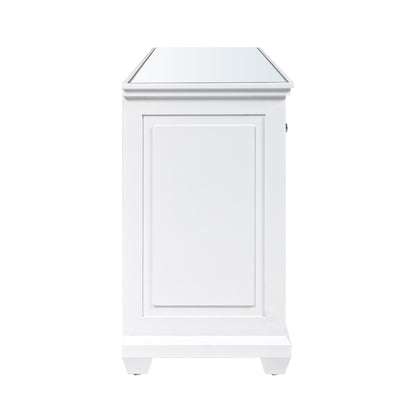 Torino 7 Drawer Chest White Mirror Top