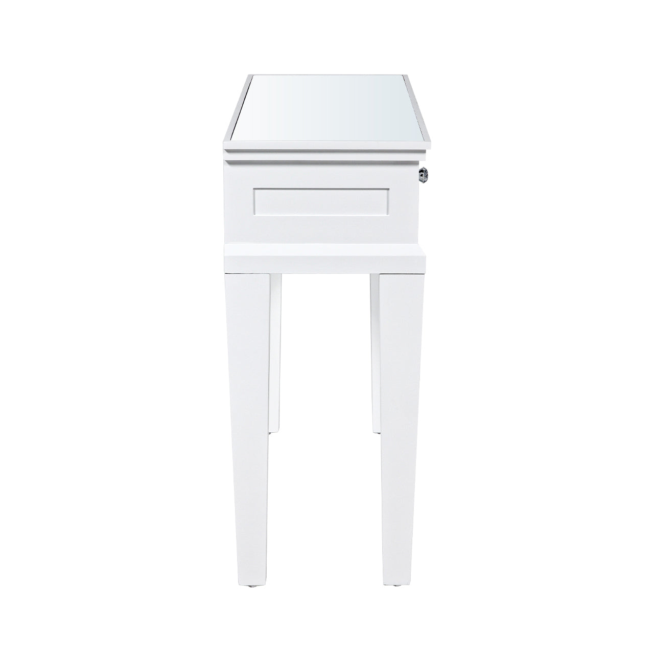 Torino 2 Drawer Console Table White Mirror Top