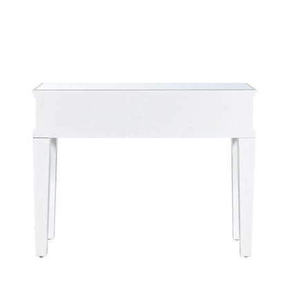 Torino 2 Drawer Console Table White Mirror Top