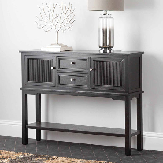 Lindon 2 Door 2 Drawer Sideboard Black-KD includes 2 sets of Handle in Nickel and Gold