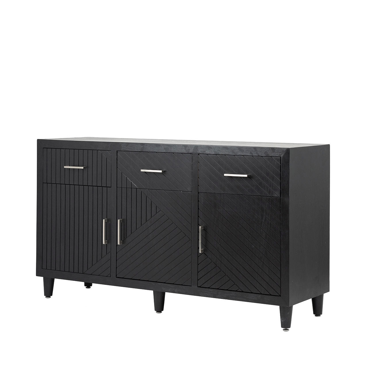 Solano 3 Drawer 3 Door Sideboard Black