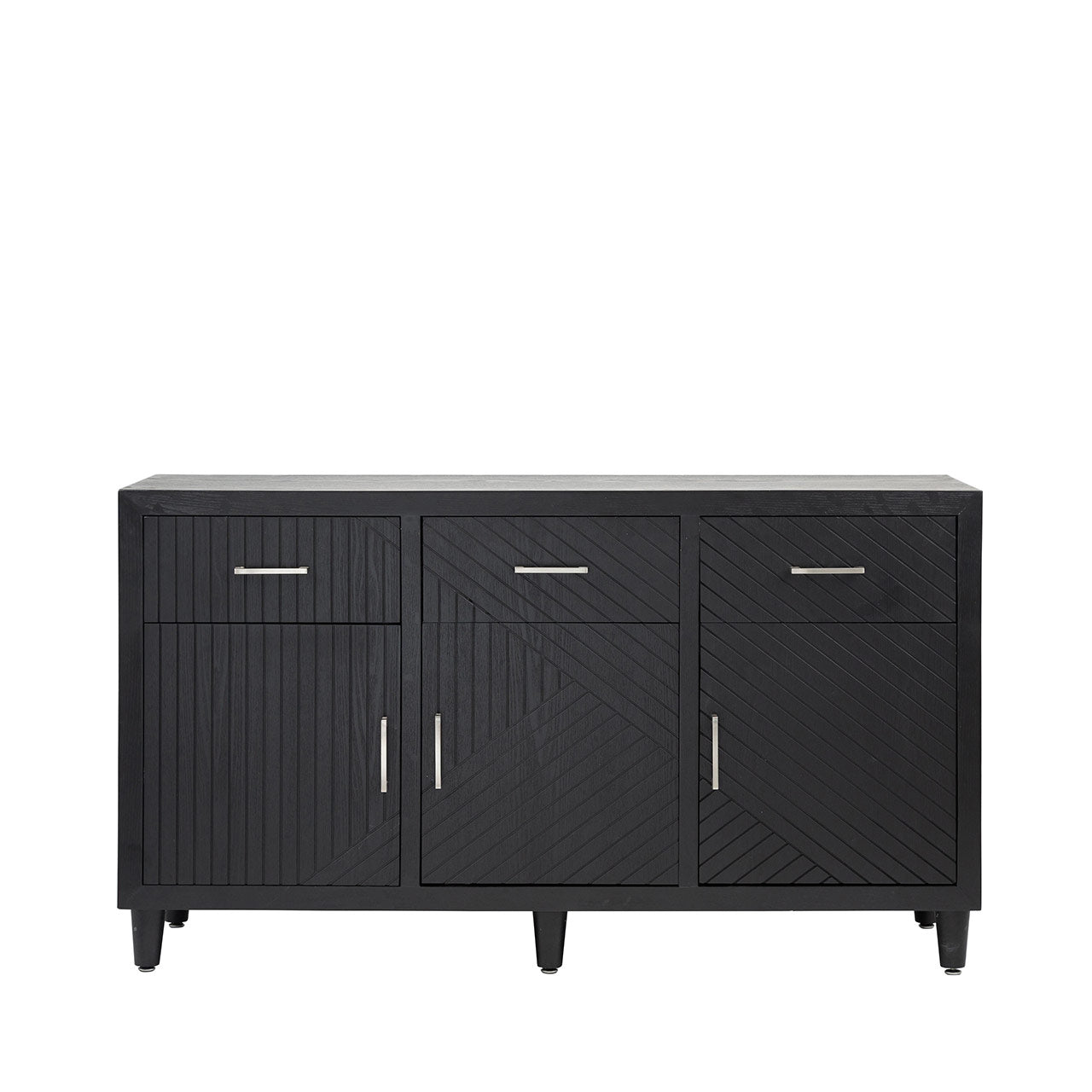 Solano 3 Drawer 3 Door Sideboard Black