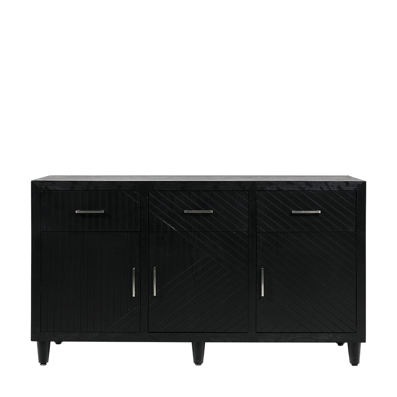 Solano 3 Drawer 3 Door Sideboard Black