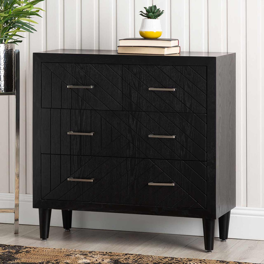 Solano 4 Drawer Chest Black – Kd Legs