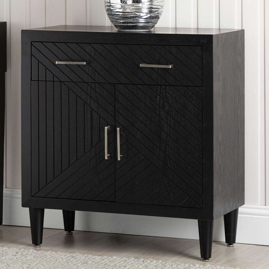 Solano 1 Drawer 2 Door Cabinet Black - KD Legs