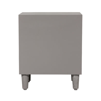 Venus 2 Drawer Bedside Cabinet Grey Elm-KD Legs