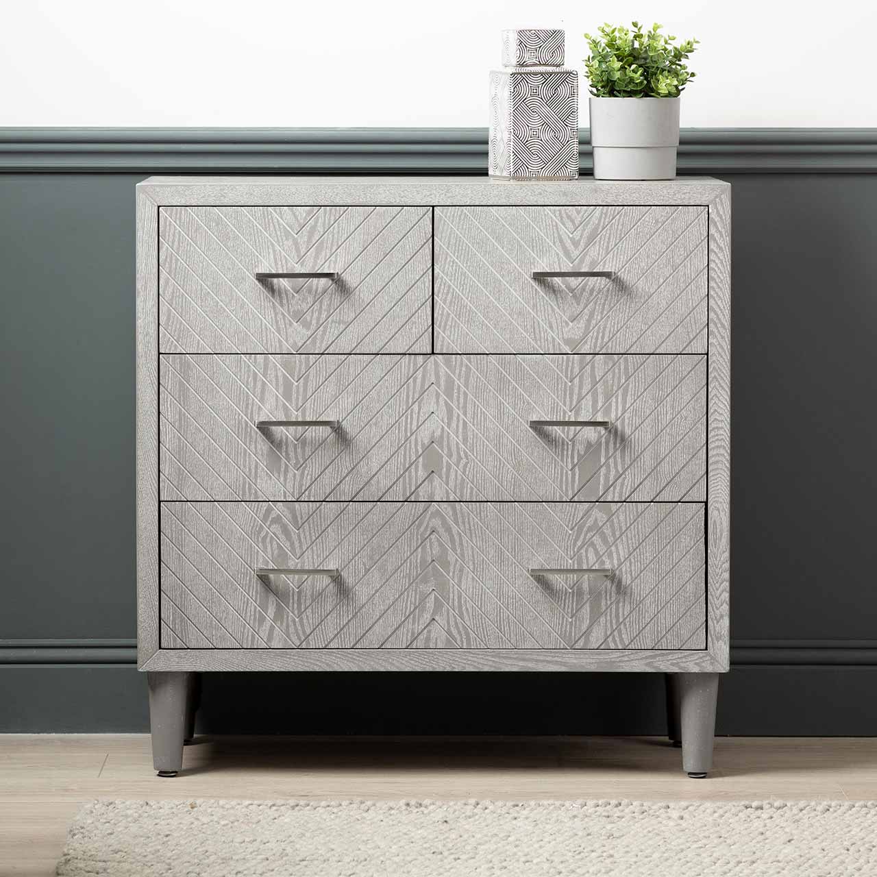 Venus 4 Drawer Chest Grey Elm - KD Legs